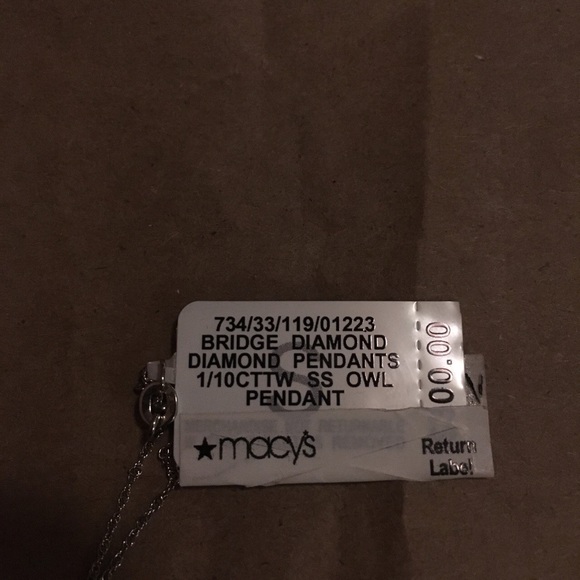 Macy's Yellow Diamond and Sterling Silver Necklace - Picture 4 of 4